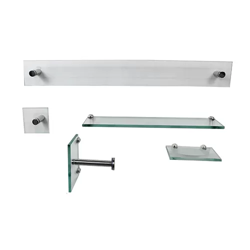 CP- Kit Banheiro Luxo reto Incolor (5 pç)