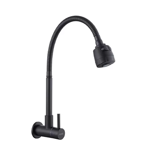 Doan - Torneira Gourmet Preta Parede Longa R-NOX05B